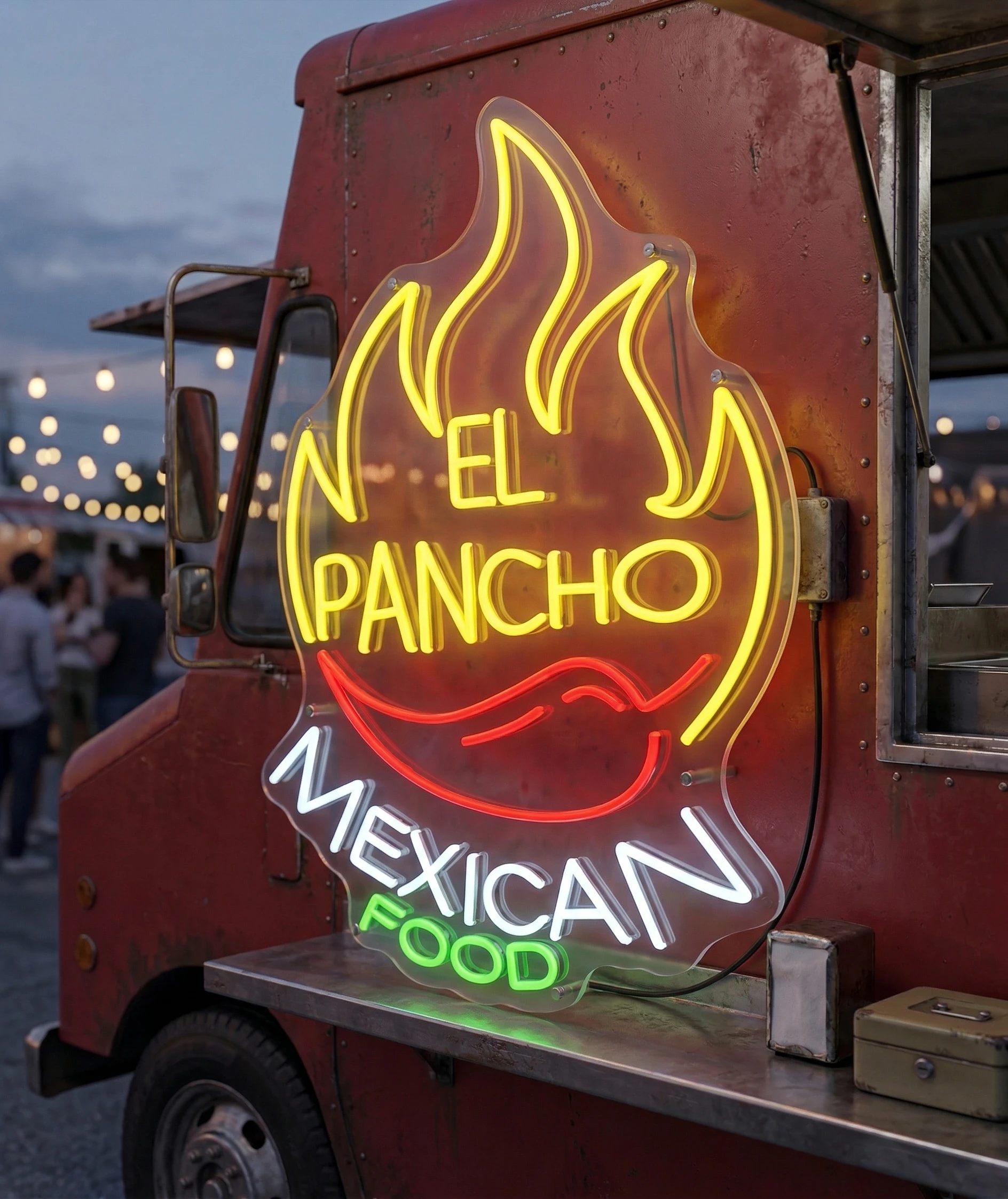 El Pancho Mexican Food neon sign
